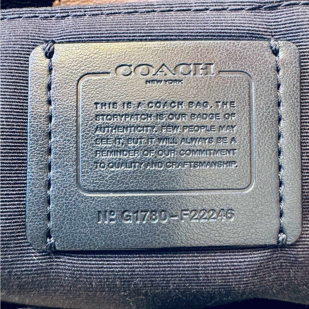 Coach Black and Cream Patterned Tote - Picture 9 of 16